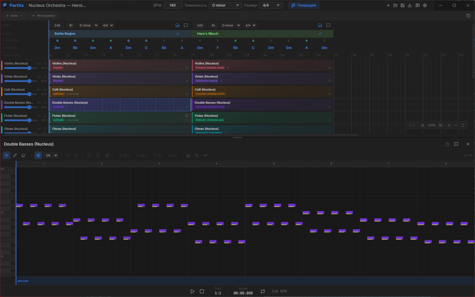 Нотный редактор контрабасов